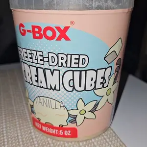 G-Box Freeze Dried Ice Cream Cubes in Air-tight Sealed Container | Vanilla | Chocolate | Snack Dessert