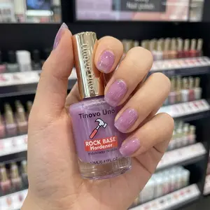 Tinovo Uno New Arrival ROCK BASE Nail Strengthener & Care Serum, Manicure Nail Hardener, 12ml, Natural Jelly Color, Quick Dry, Protect Broken, Brittle, Soft & Weak Nail. High Glossy and Shine Top Coat, Hydrating Nail Lacquer, Cuticle Oil,Original Logo Cap