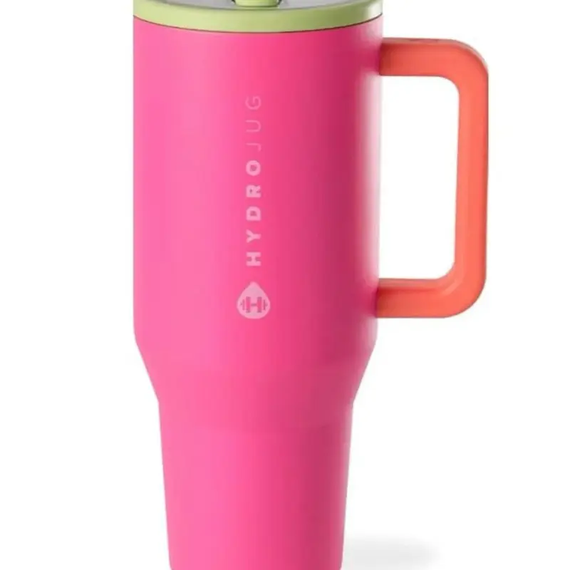 Modern 40 oz Tumbler with Handle & Simple Flip Straw Leak Resistant Car Cup Holder Friendly Reusable Insulated Stainless Steel & Rubber Base