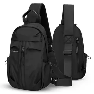 VERSATTA Men's Chest Crossbody Bag Mini Backpack for Hiking Walking Biking Travel Lightweight Sling Bag One Strap Backpack Nylon Everyday Bag Tech Adjustable Design Compact Size Durable Material