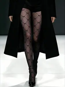 Women's Stockings, Bow Embroidery, Soft Lightweight, All-Day Comfort, Suitable for Various Occasions, Enhance Fashion and Elegance