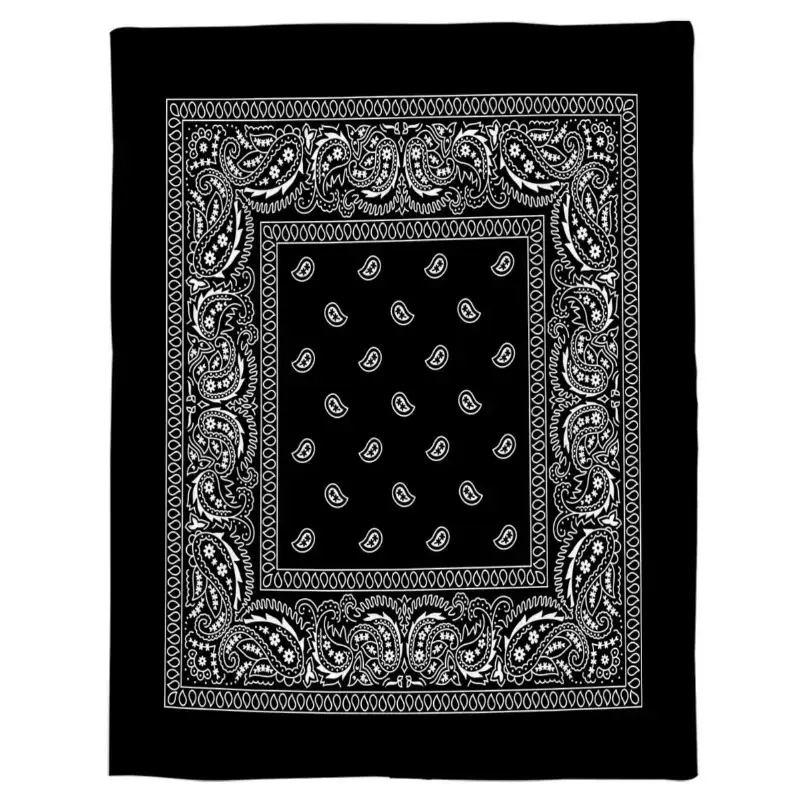 Bandana Pattern Flannel Blanket For Bed Sofa Portable Soft Fleece Throw Funny Plush BedspreadsFather's Day Thanksgiving Halloween Valentine's Day Holiday Gifts For Family And Friends tiktokshopspringglowup