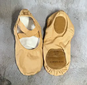 Nude Stretch Canvas Split Sole Ballet Shoe