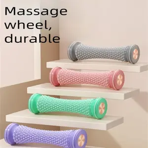 Foot Pain Relief Massager Roller Ball for Plantar Fasciitis Heel Pain Deep Tissue Acupressure Therapy Muscle Relaxation Portable for Men Women Home Gym Use Gray