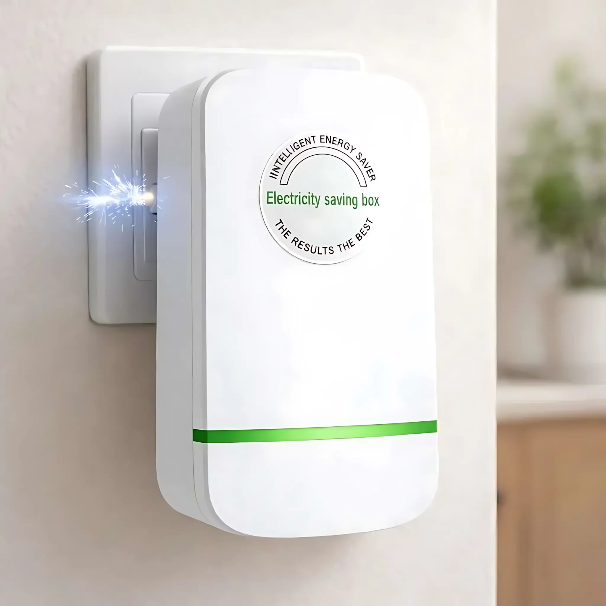 Efficient Energy Saver Smart Plug, Household Power Saving Device with US Plug, 90V-250V Broad Voltage Power Stabilizer, Easy Plug-In Energy-Saving Box for Home, Office, Living Room, Bedroom, Multipack Gift