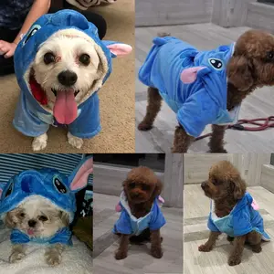 Dog Costume, Gimilife Dog Hoodie, Dogs Halloween Costume Pet Xmas Pajamas Outfit, Pet Coat Cartoon Costumes for Small Medium Large Dogs and Cats for Halloween Christmas and Winter- XL