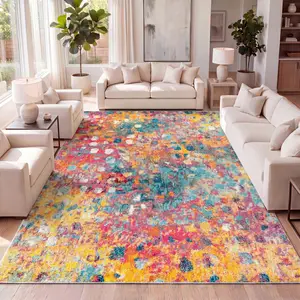 JONATHAN Y Contemporary POP Modern Abstract Indoor Area Rug; for Living Room, Kitchen, Bedroom, Dining Room, Office