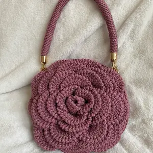 Handmade Mauve Rose Purse