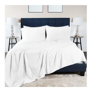 Superior Cotton Linen Blend Solid 3-Piece SheetSet,Full