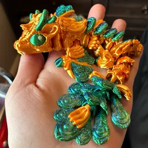 Articulated Banana Dragons | 3D printed plastic articulated banana dragon fidget toy for fun and stress relief - sensory objects desk pet