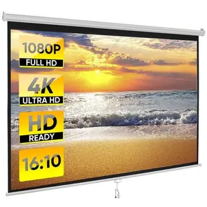 100'' Projector Screen 16:10 4K HD Projector Movies Screen for Home Theater