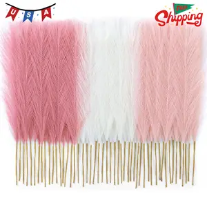 50pcs Pampas Grass 17in, Blush Pink Pampas Grass Decor
