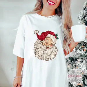 Glitter Santa DTF Transfer
