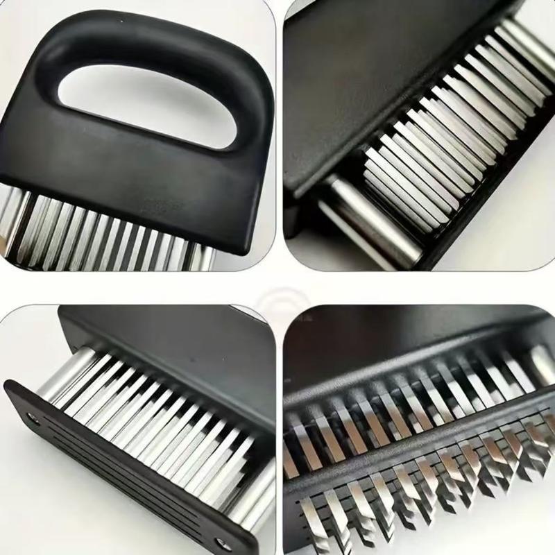 48 Blade Stainless Steel Meat Tenderizer Machine, Durable Kitchen Essential with Rust-Resistant Blades and Non-SlipHandle, Kitchen Tool