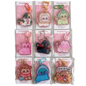 Cute Cat Glitter Keychains