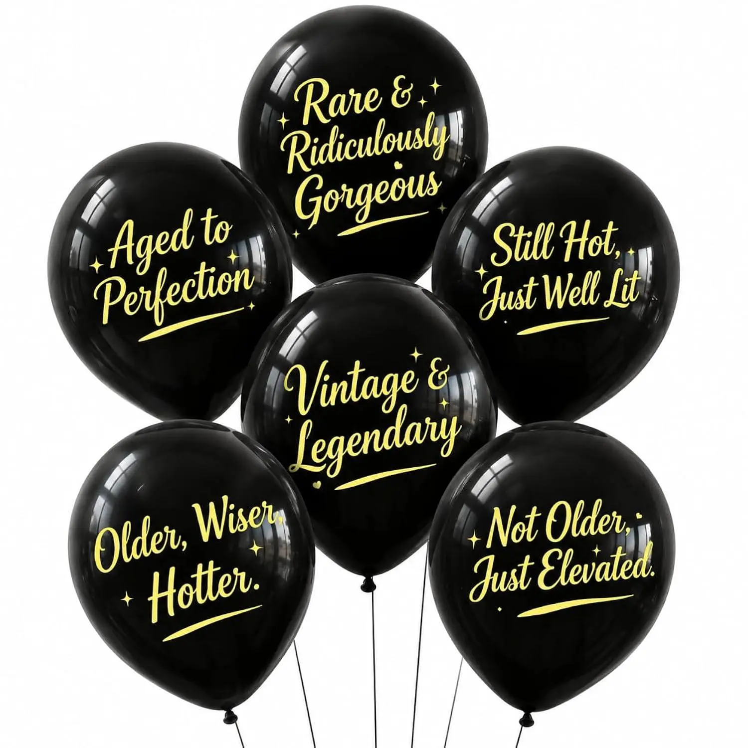 Funny Birthday Balloons For Men Women, Funny Balloons For Adults, Black Birthday Balloons Adult Birthday Party Decorations