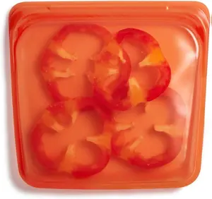 Premium Silicone Reusable Food Storage Sandwich Bag – Citrus, 28 Oz, Microwave, Sous Vide, Dishwasher, Oven & Freezer Safe, BPA-Free, Leak-Free & Eco-Friendly