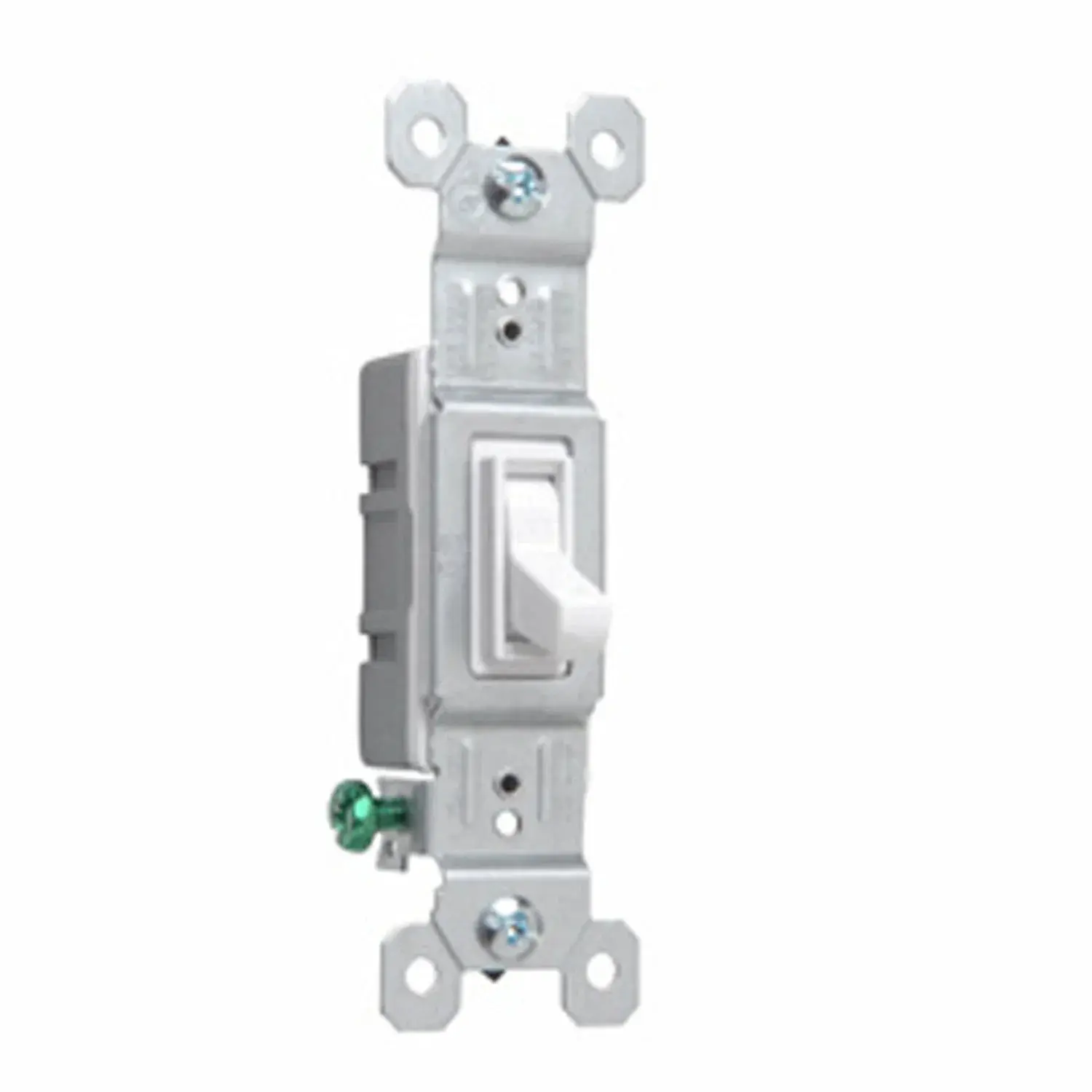 Pass & Seymour 660WG Trademaster Grounding Toggle Switch, 15A, Single-Pole, White