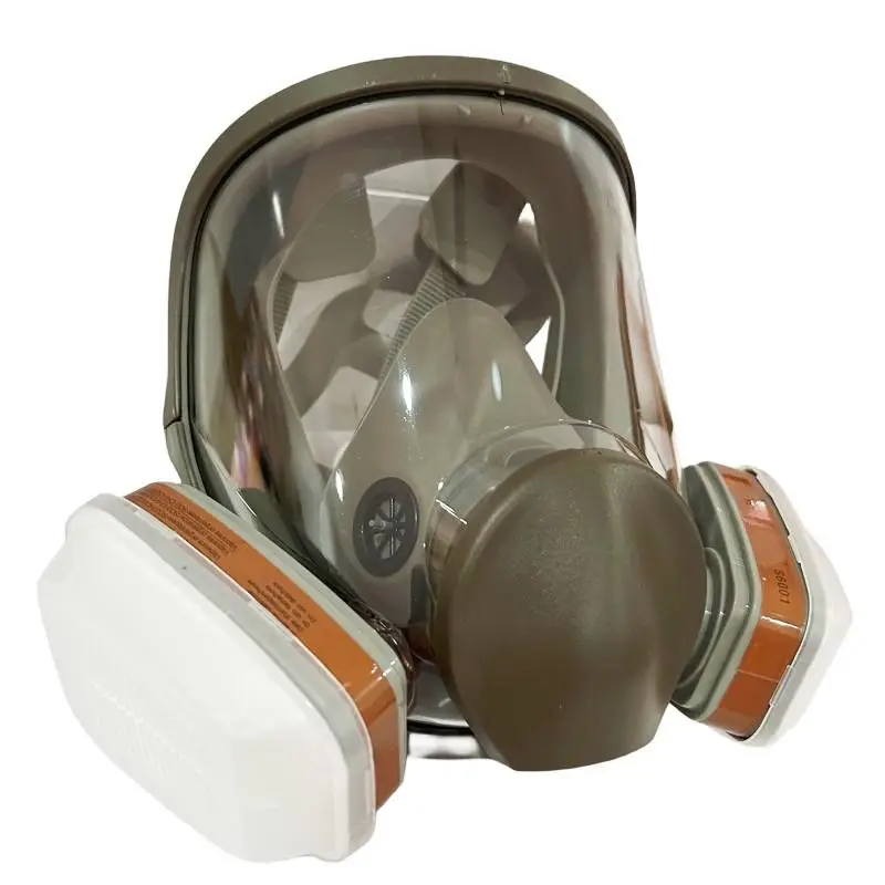 Reusable Full Face Mask with Filter Box (1 Set), 17 in 1 Full Face Mask, Dustproof & Gasproof Full Face Mask, Suitable for Painting, Woodworking, Cons