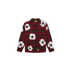 Cotton Wreath Pajama Shirt "Red" DT183