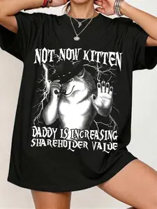 Funny Meme Shirt – “Not Now Kitten Daddy Increasing Shareholder Value” Vintage Tee