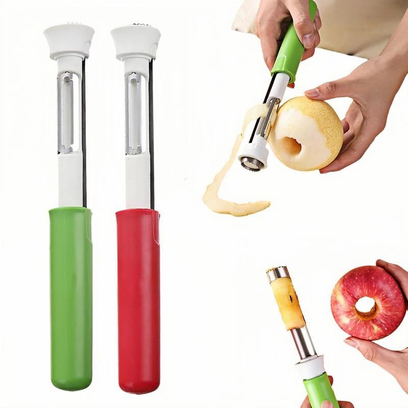 Professional 2in1 Stainless Steel Apple Corer & Peeler Multipurpose Kitchen Tool for Fruits Vegetables Fast Efficient Prep Mess Free Easy Clean