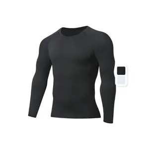 Slimming Compression Long Sleeve T-shirt - Men's Waist Sculpting Sports Shapewear Base Layer for Fitness Training thirteen  tracy  star  shirt full color edition frank ocean graphic tee wood button muscle dress 21  pilots  yellow  flower  G solid ankle