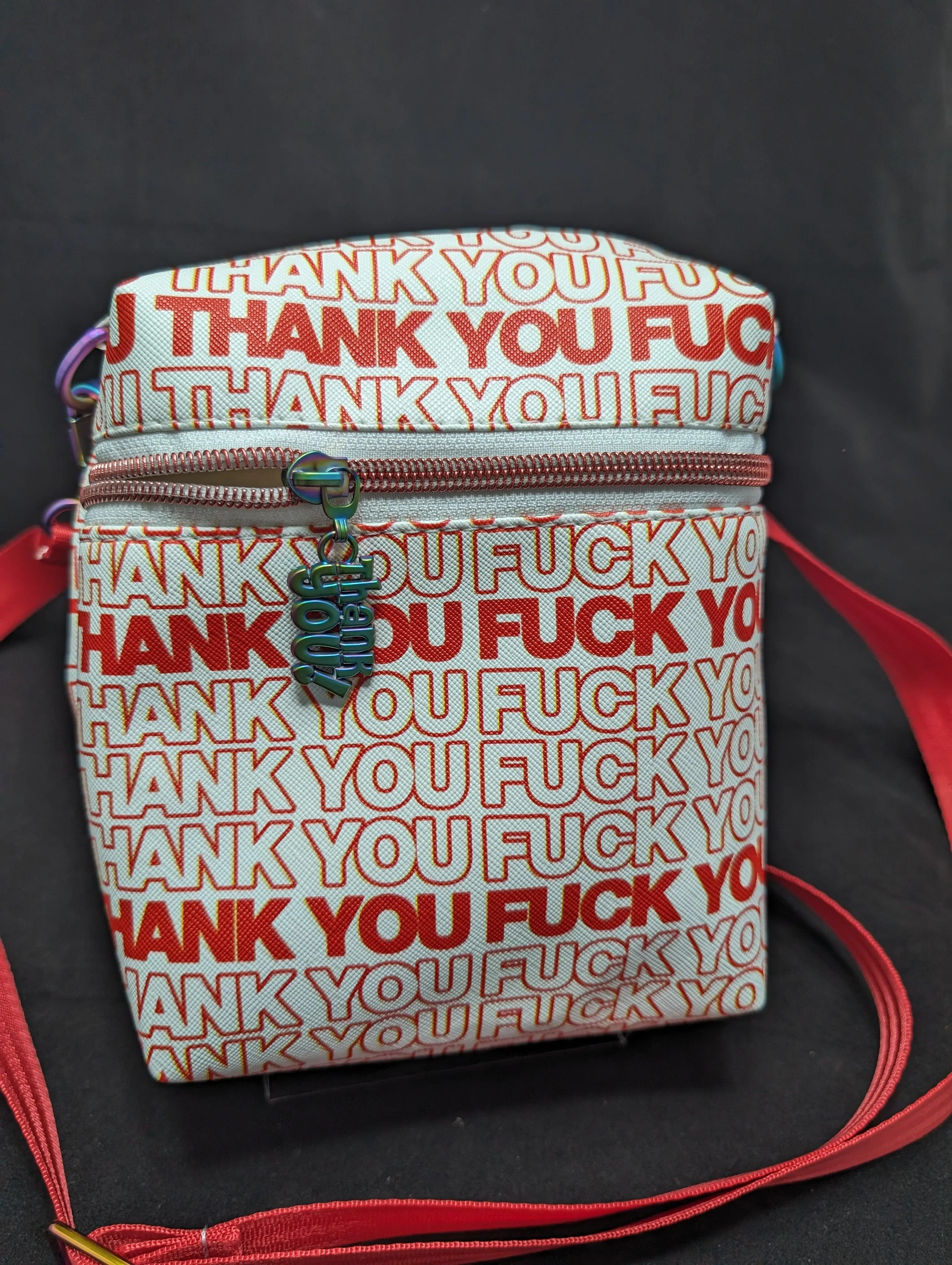 Express Yourself Boxy Crossbody Bag Bold Custom Prints Vegan Leather Adjustable Strap Street Smart Style with Custom Zipper Pulls and Standout Graphics