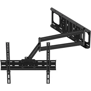 Forged Bracket Full Motion Long Arm TV Wall Mount for Most26-65" LED/LCD Flat Panels and Curved Screens EchoShowSwivel, Tilt and Extend, 25.6" Full Motion ExtendedArticulating Arm,77lbs Max Weight Capacity, VESA400mmx400mm,TV Bracket Wall Mount