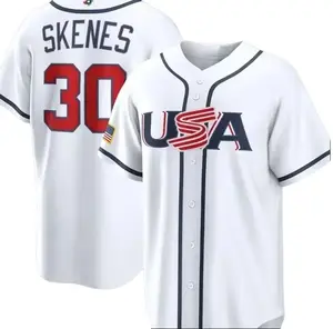 Men's USA Baseball Paul Skenes White 2026 World Baseball Classic Home Stadium Jersey