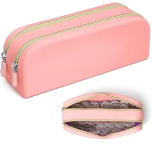 Daily Contact Lens Organizer Case, Portable Travel Storage Case with Clearly Labeled R & L, Water-Resistant Disposable Contact Lens Dispenser, Storage up to 80 lenses