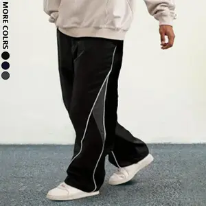 Black Color Block Track Pants | Y2K Streetwear Bottoms