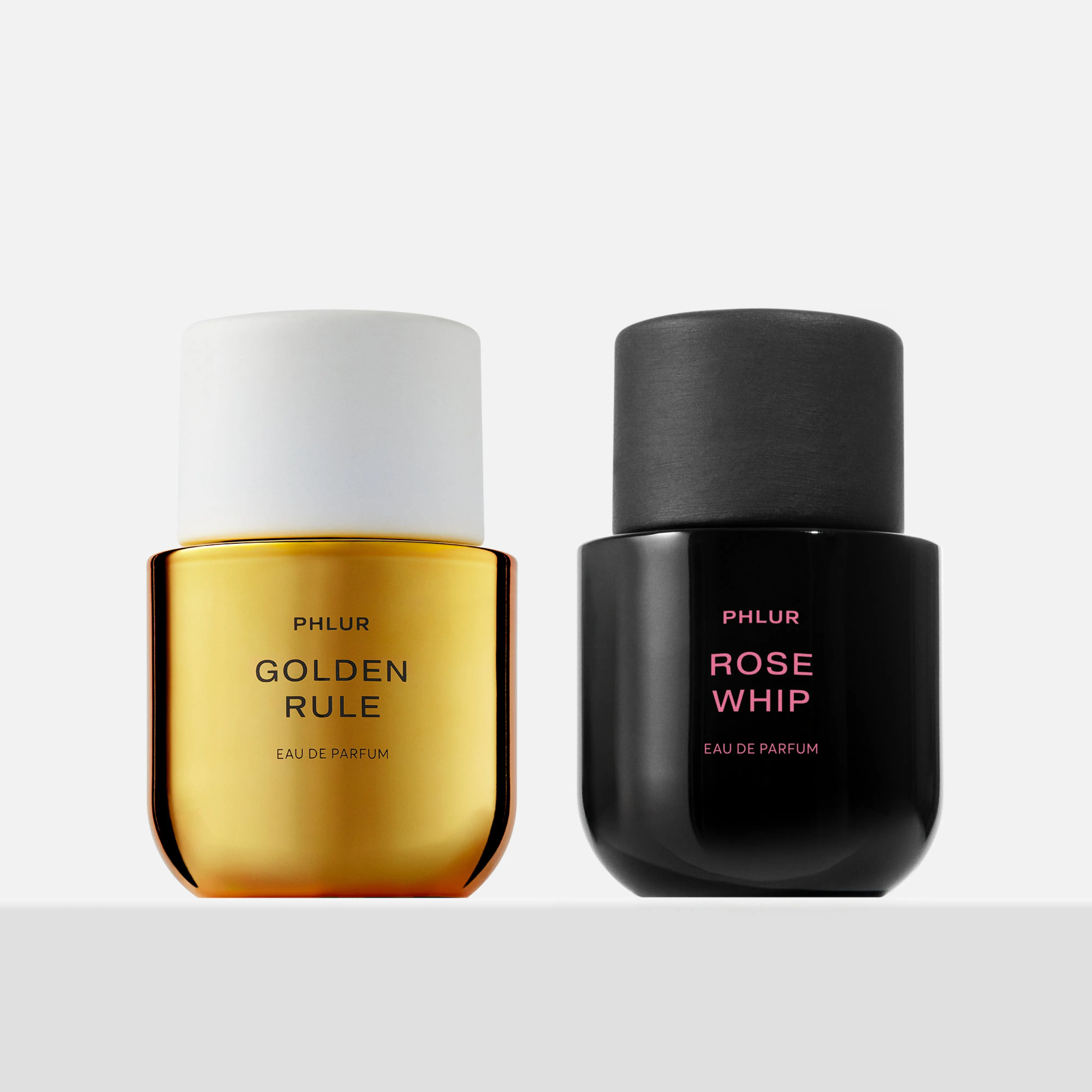 PHLUR Golden Rule & Rose Whip Eau de Parfum Duo - Full Size Perfume Set (2 x 50mL) PHLUR Golden Rule & Rose Whip Eau de Parfum Duo - Full Size Perfume Set (2 x 50mL)