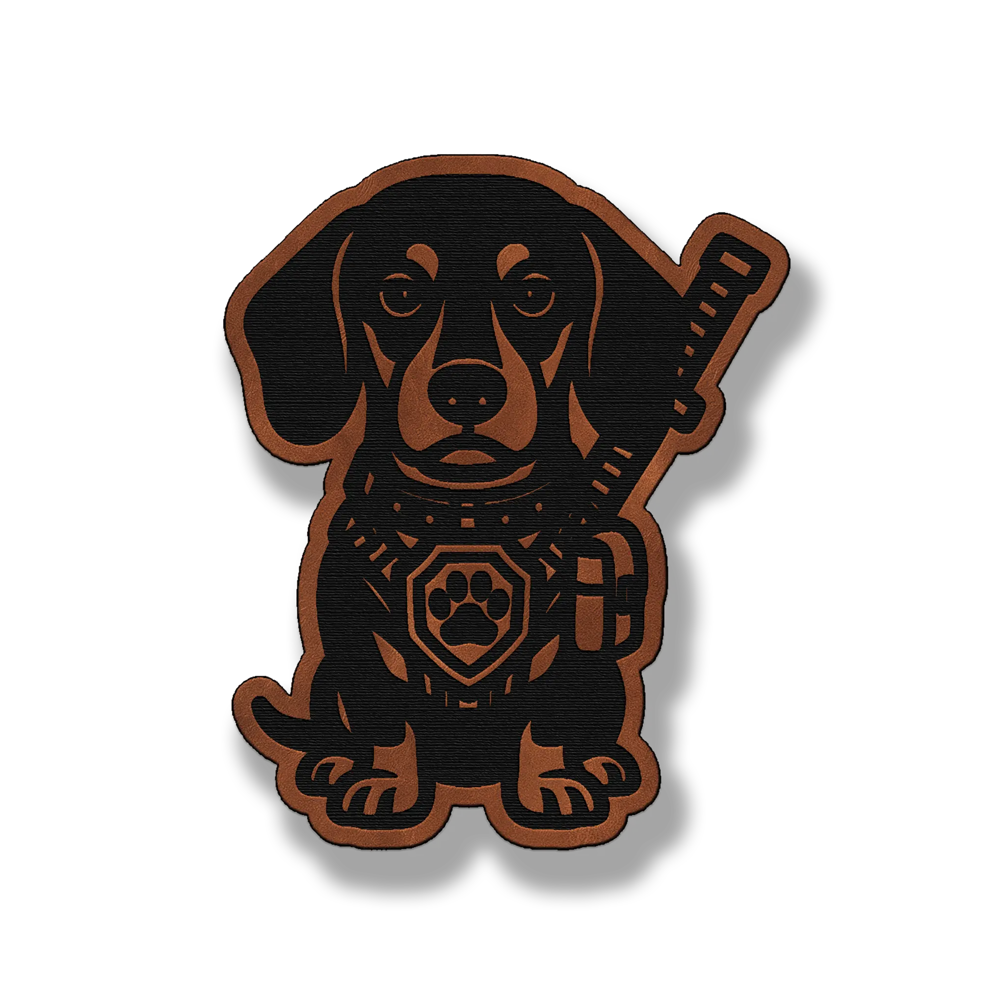 Tactical Dachshund Dog Patch – Leatherette Morale Patch