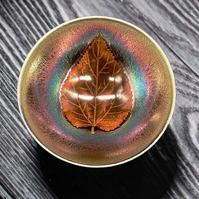 Colorful Kiln‑Transformation Landscape Teacup NY0017