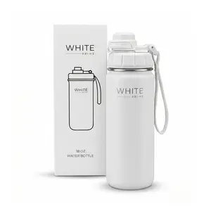18 oz Insulated Water Bottle | WHITE Prime