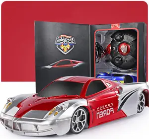 Christmas Gift Good Quality USB Charge Remote-Controlled Wall-Climbing Car with Climbing and Floor Modes, Blue&Red