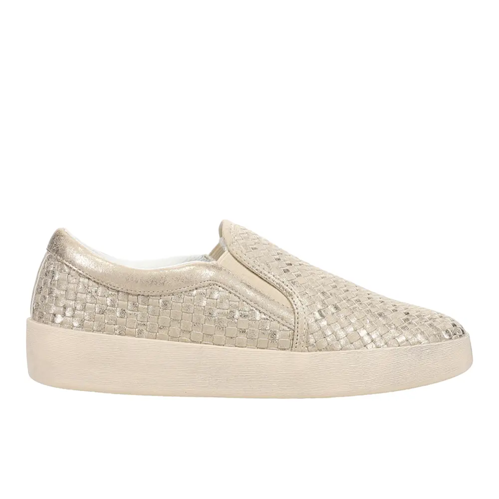 Corkys Womens I' Weaving Metallic Slip On Sneakers Shoes Casual - Gold