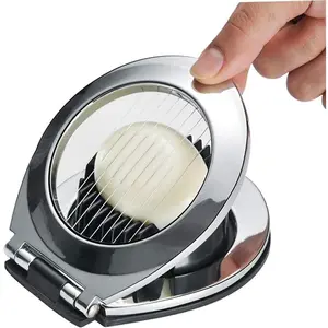 Egg Slicer Egg  Egg Wedger For Hard Boiled Eggs,Stainless Steel Wire with 3 Slicing Styles &Black