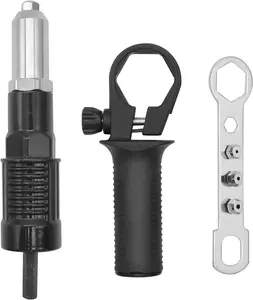 Cordless Rivet Gun Drill Attachment with Free Rivets, Power Riveting Tool Kit for Cordless Power Drill, Easy Manual Rivet Gun Adapter for Home & Industrial Use