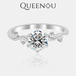 【845】1CT Synthetic Moissanite Twist Ring