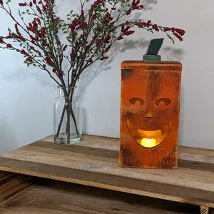Spooky Handmade Halloween Jack o Lantern Durable Colorful Decoration