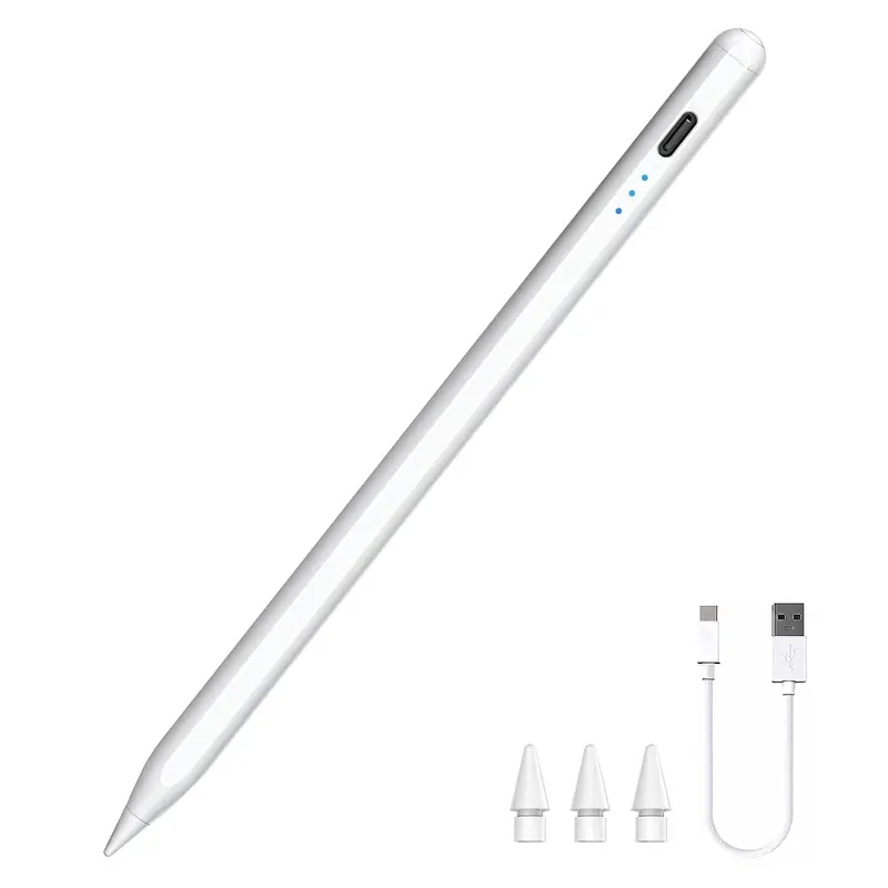 JEDOUBAL Stylus Pen for iPad 2018-2025, USB-C Fast Charging Pencil, Pixel-Perfect Tilt Sensitivity for iPad 11/10/9/8/7/6/A16, Mini 7/6/5, Air M3/M2 11"/13"/5/4/3, Pro M4 13"/12.9″/11″