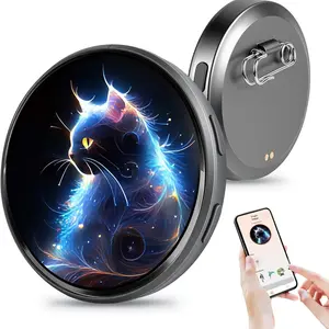 DIY Digital Pin Display Badge, Programmable Anime Electronic Pendant with Screen