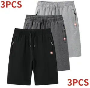 Men’s casual athletic shorts, available in three colors, made from breathable fabric with a zipper design—perfect for summer beach trips, outings, and everyday outdoor activities.