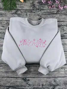 Embroidered Minimal Sweatshirt, Coquette Castle Crewneck, Gift for fan