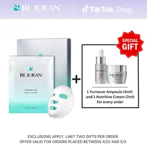 REJURAN Turnover Mask, c-PDRN - Skin Repair, Firming, and Deeply Nourishing Ultra Microfiber Sheet Mask, Clinically Developed Korean Skin Care 5-Pack Smoother Radiant