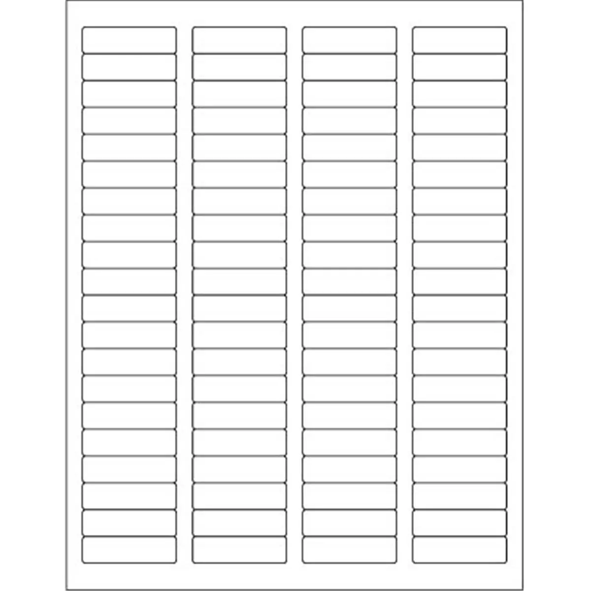 212 MAIN White Rectangular Laser Labels - 1.75" W x 0.5" H (1/2" H), 48 lb Face Sheet, Permanent Adhesive, Personalized Stickers, Aesthetic Office Supplies for Laser & Ink Jet Printers, 8000-Count Pack