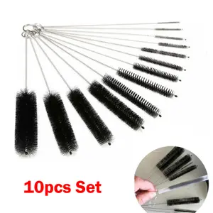 10Pcs Set US Nylon Straw Brush Cleaner Bottle Tube Pipe Small Long Cleaning