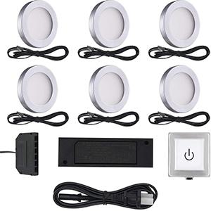 VST Under Cabinet Lighting Plug in with Wired Touch Dimmer Switch,Recessed or Surface Mount Design,Natural White 4000K 12V 2W(20W Total, 10 Pack Black) Puck Lights Fixtures VST Under Cabinet Lighting Plug in with Wired Touch Dimmer Switch,Recessed or Surface Mount Design,Natural White 4000K 12V 2W(20W Total, 10 Pack Black) Puck Lights Fixtures